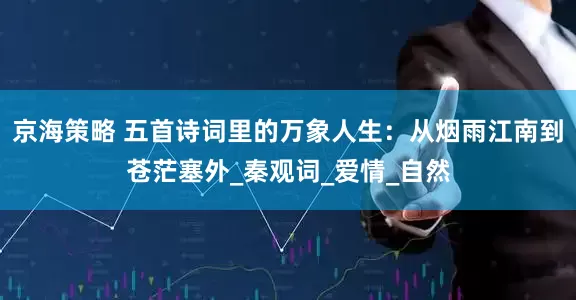 京海策略 五首诗词里的万象人生：从烟雨江南到苍茫塞外_秦观词_爱情_自然
