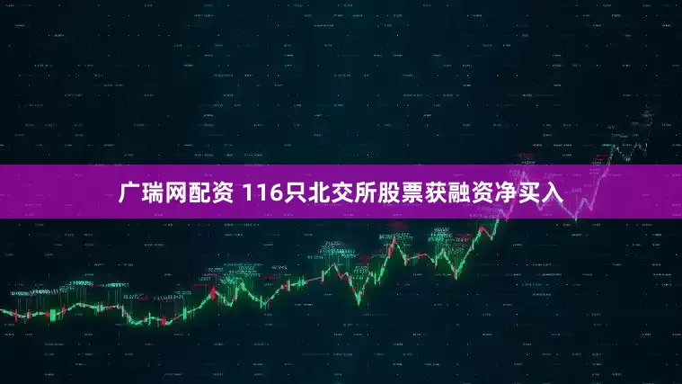 广瑞网配资 116只北交所股票获融资净买入